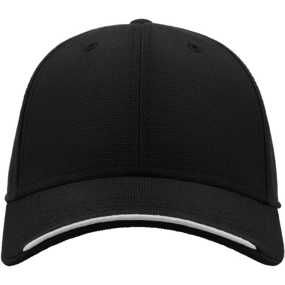 Atlantis Estoril 6 Panel Jacquard Recycled Baseball Cap / Black